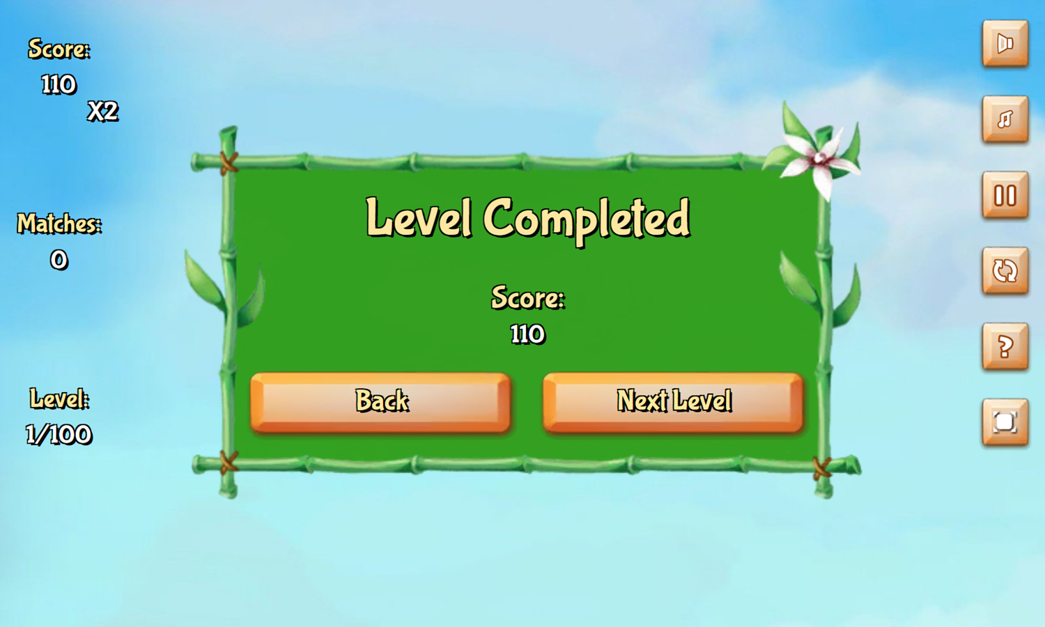 Jolly Jong One Game Level Completed Screenshot.