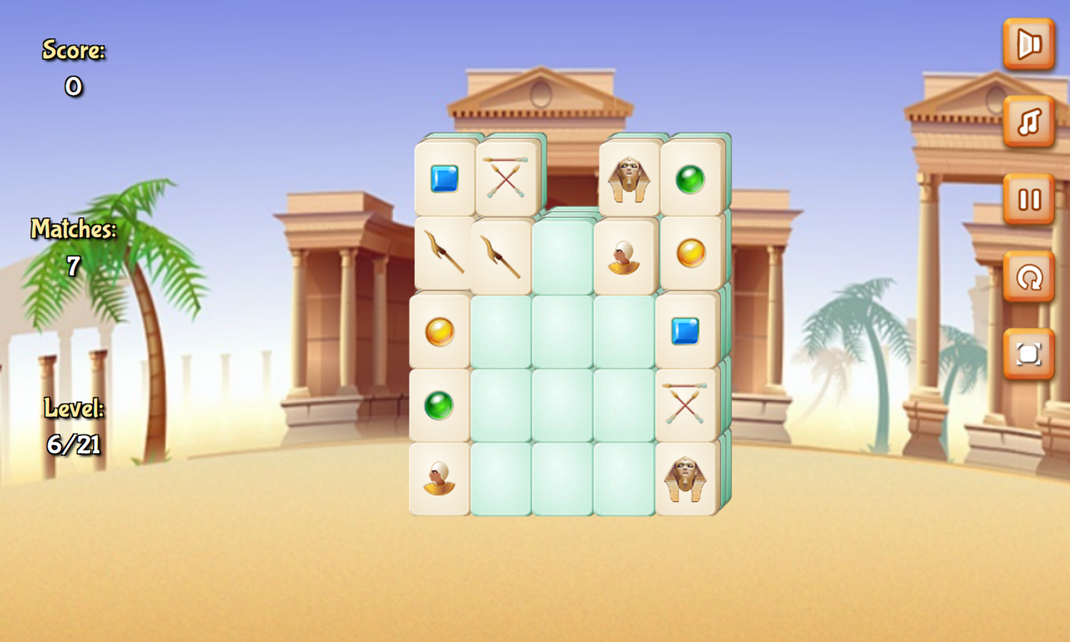 Jolly Jong Sands of Egypt Game Next Level Screenshot.