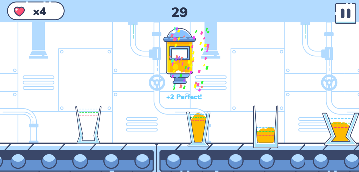 Juice Assembly Line Game Perfect Pour Screenshot.