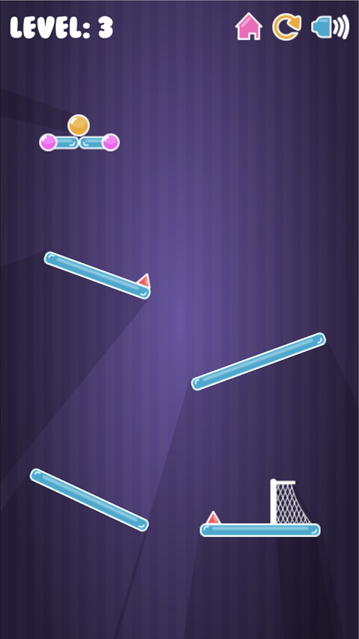 Jump And Goal Game Level With Spikes Screenshot.