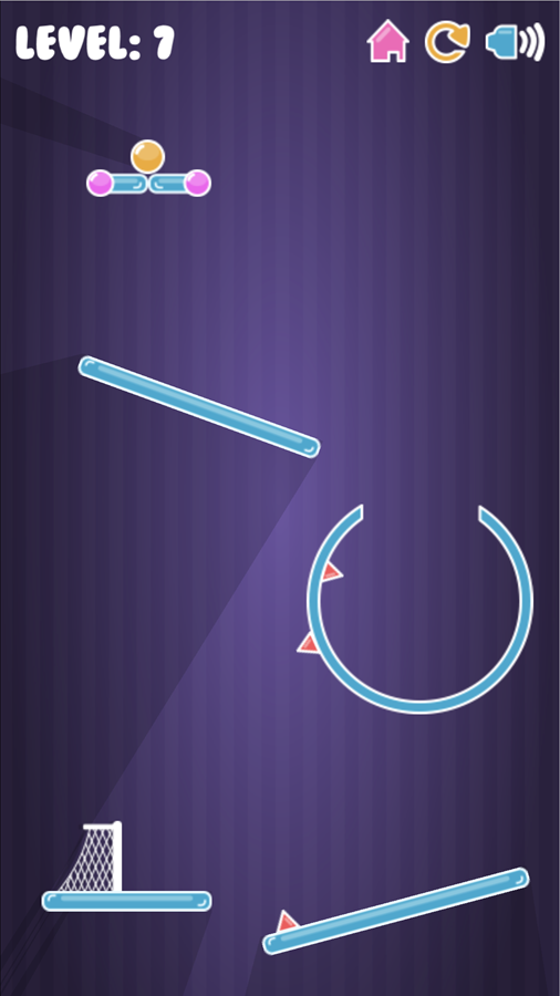 Jump And Goal Game Level With a Wheel Screenshot.