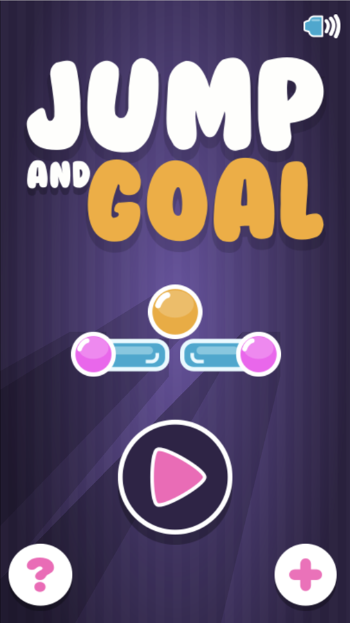 Jump And Goal Game Welcome Screen Screenshot.