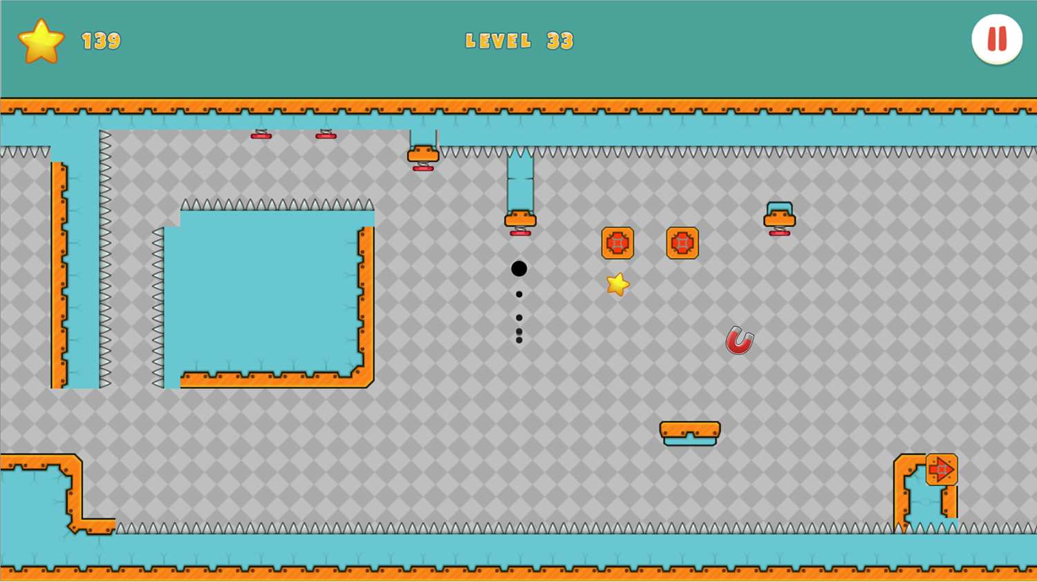 Jump Ball Adventure Game Breakable Platforms Screenshot.