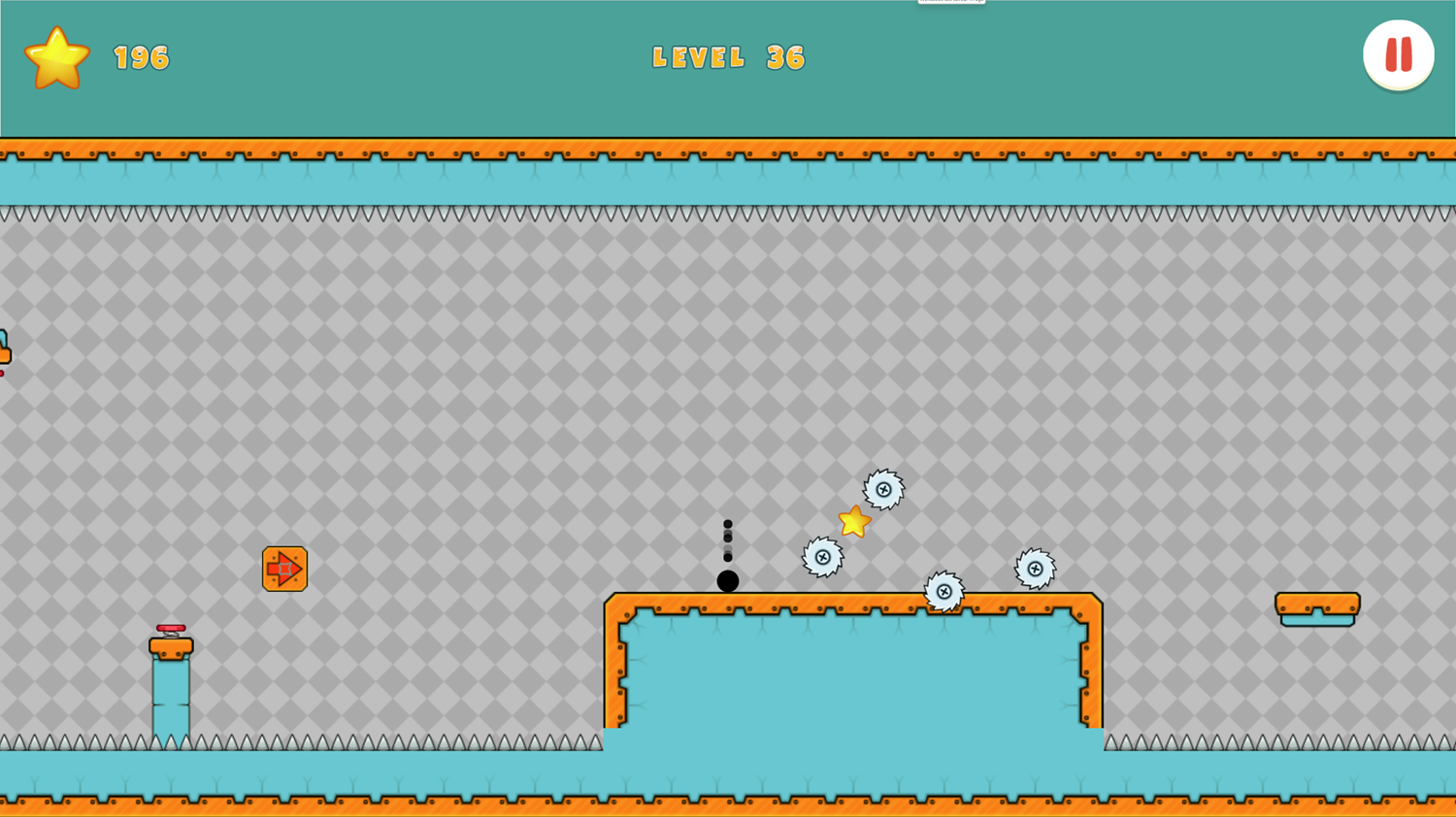 Jump Ball Adventure Game Spinning Blades Screenshot.