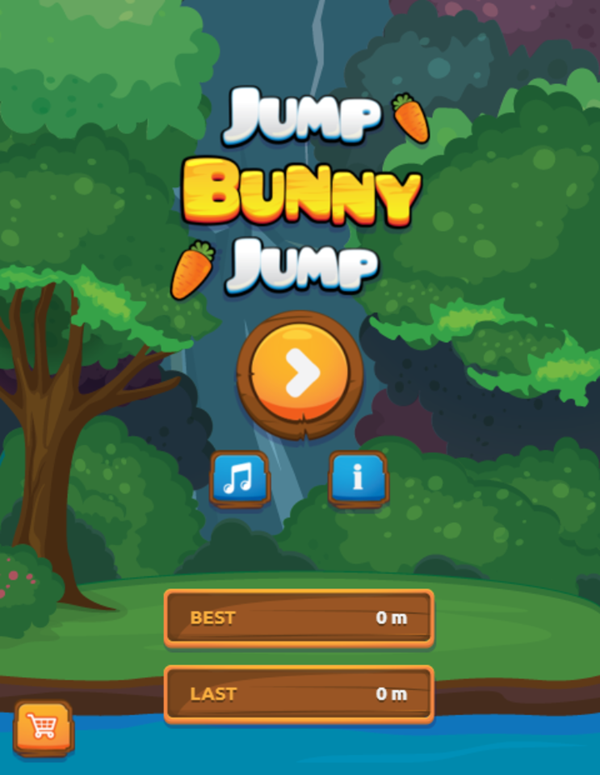 Jump Bunny Jump Game Welcome Screen Screenshot.