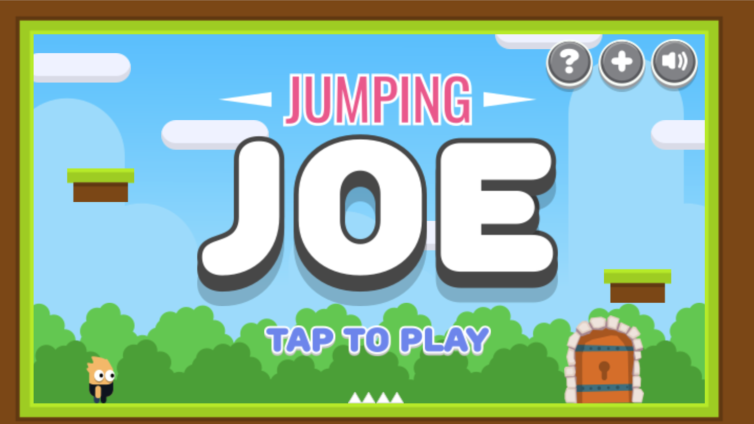 Jumping Joe Game Welcome Screen Screenshot.