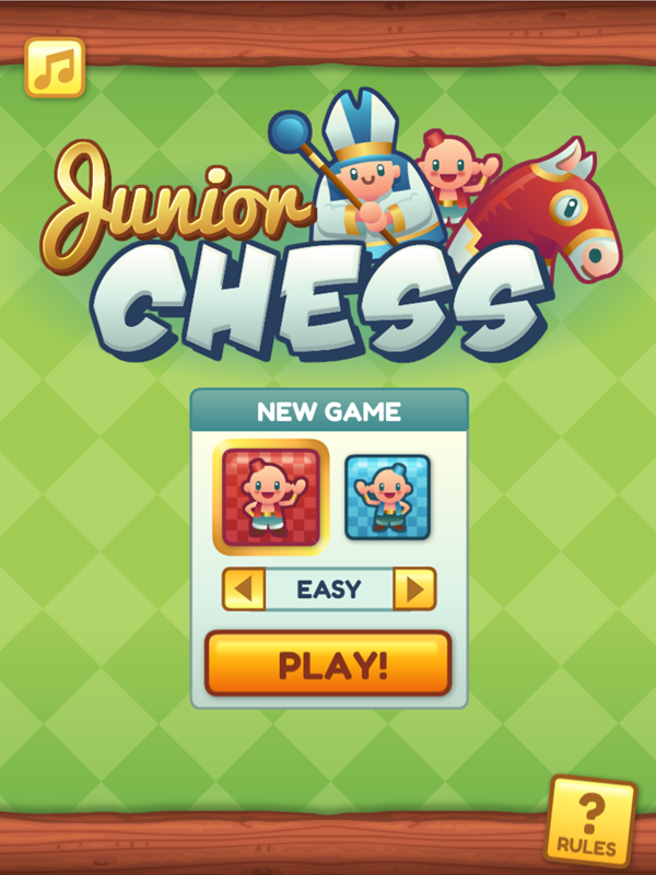 Junior Chess Welcome Screen Screenshot.
