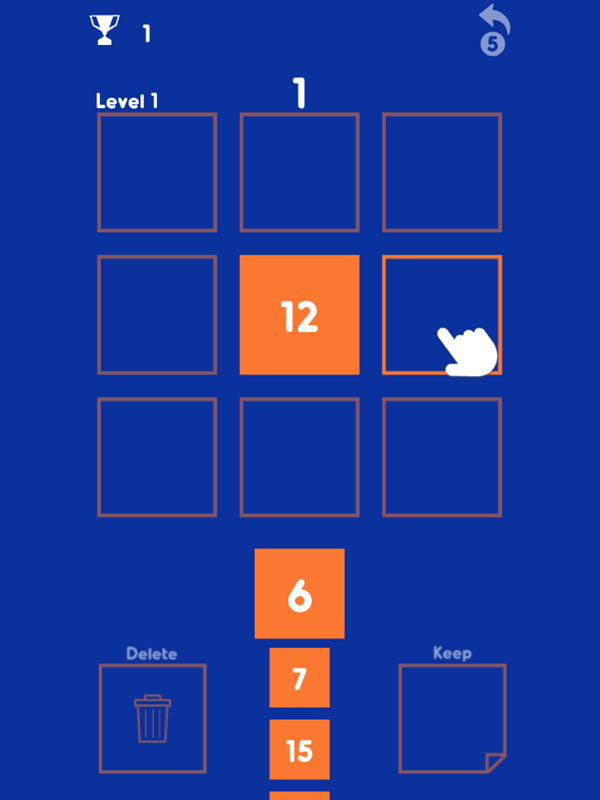 Just Divide Game Example Screen Screenshot.