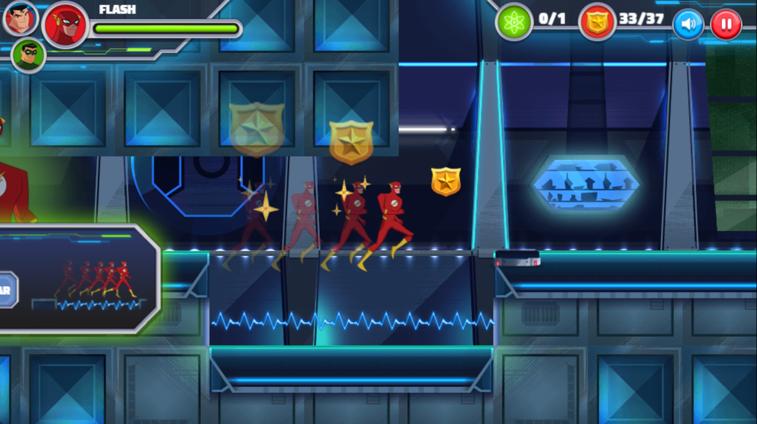 Justice League Action Nuclear Rescue Game Flash Power Screenshot.