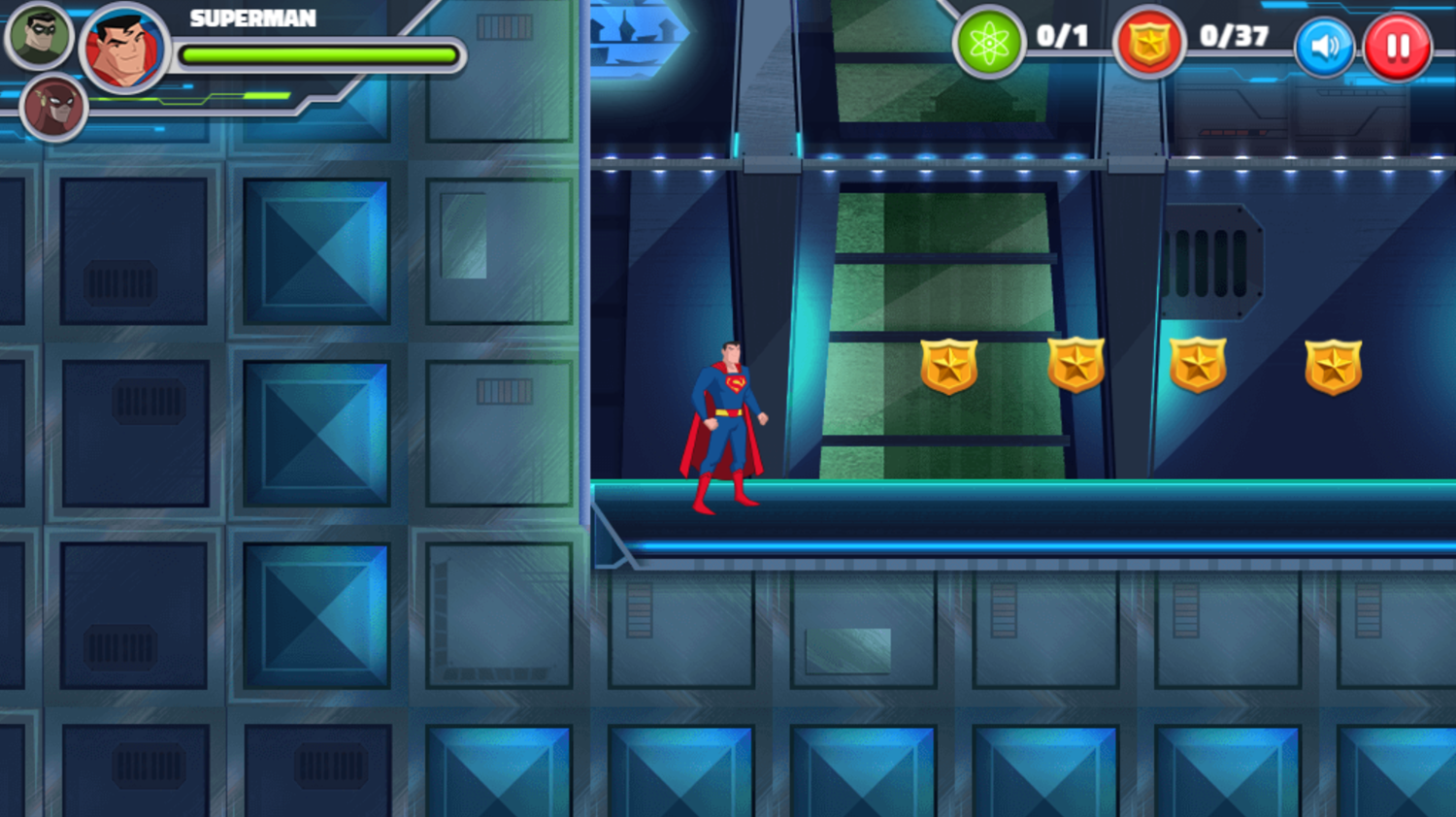 Justice League Action Nuclear Rescue Game Start Screenshot.