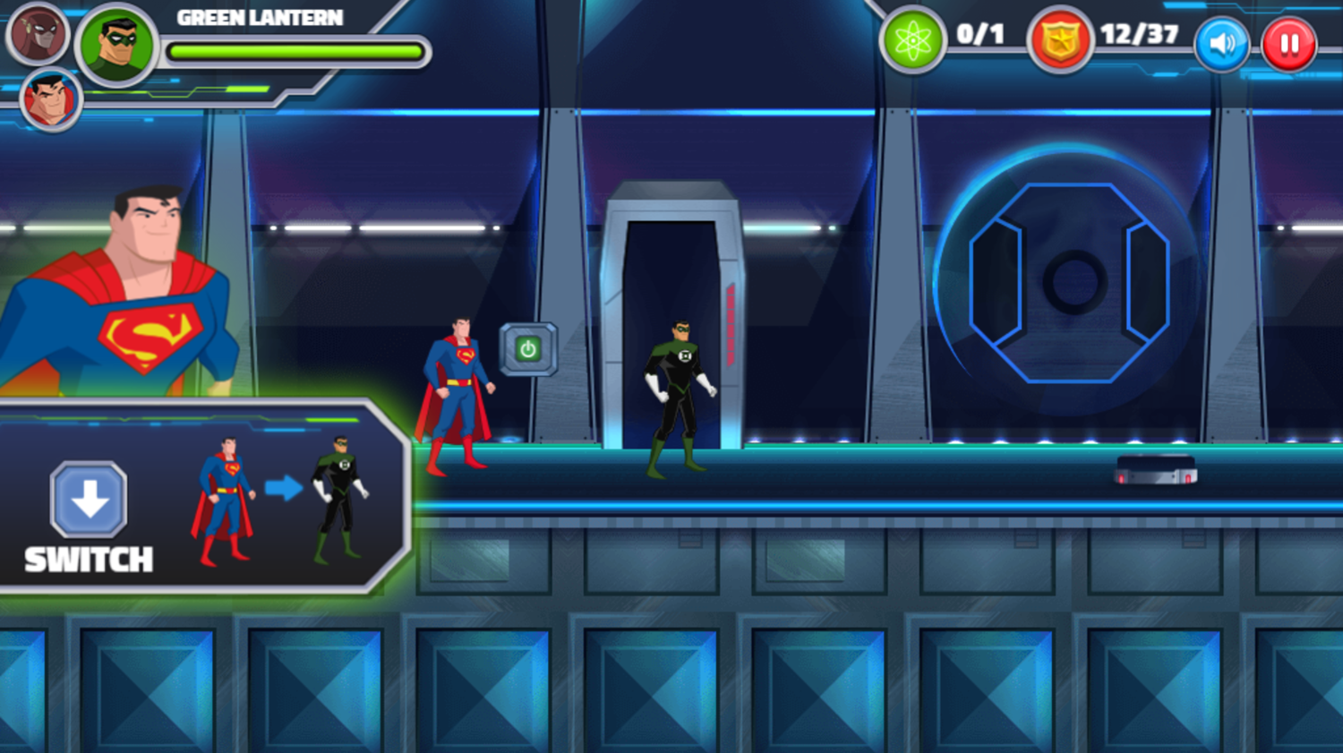 Justice League Action Nuclear Rescue Game How To Switch Screenshot.