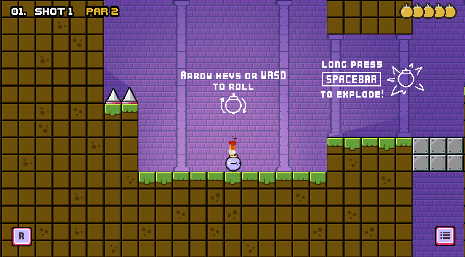 Kaboom Swing Game Screenshot.