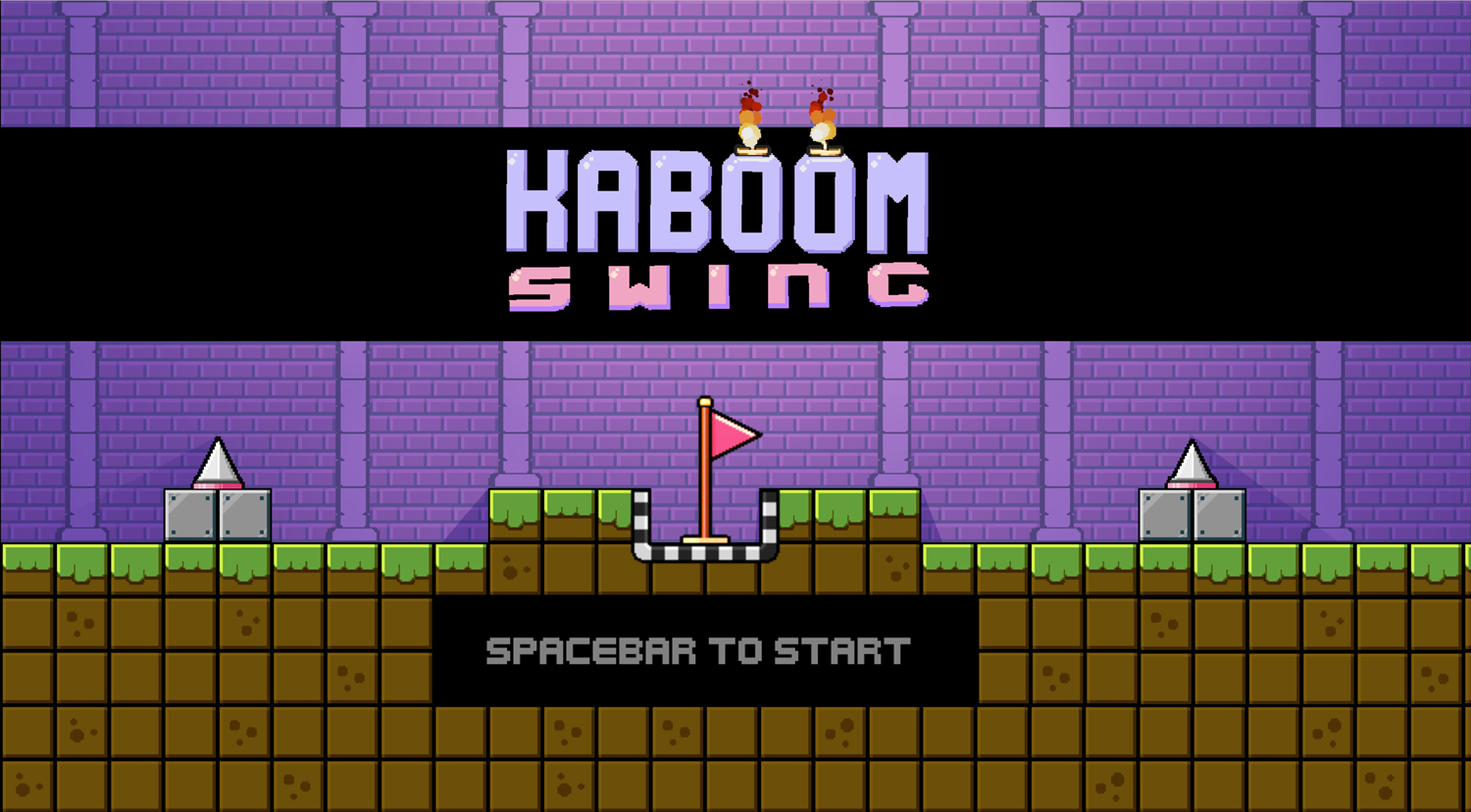 Kaboom Swing Game Welcome Screen Screenshot.