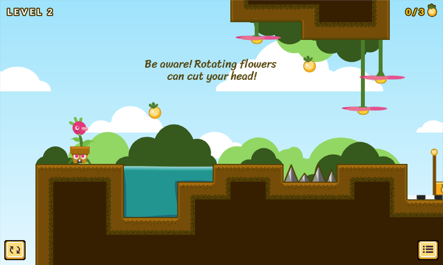 Karnalita Game Rotating Flowers Instructions Screenshot.