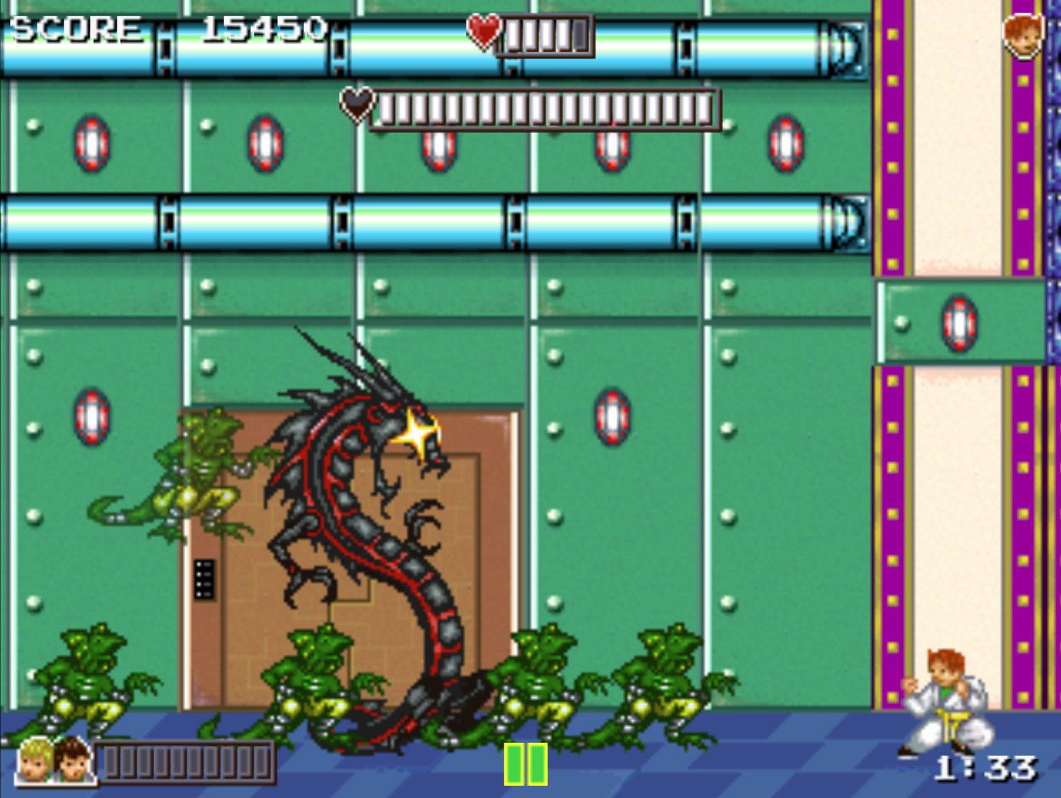 Kickin' It Black Dragon Blitz Game Final Boss Battle Screenshot.