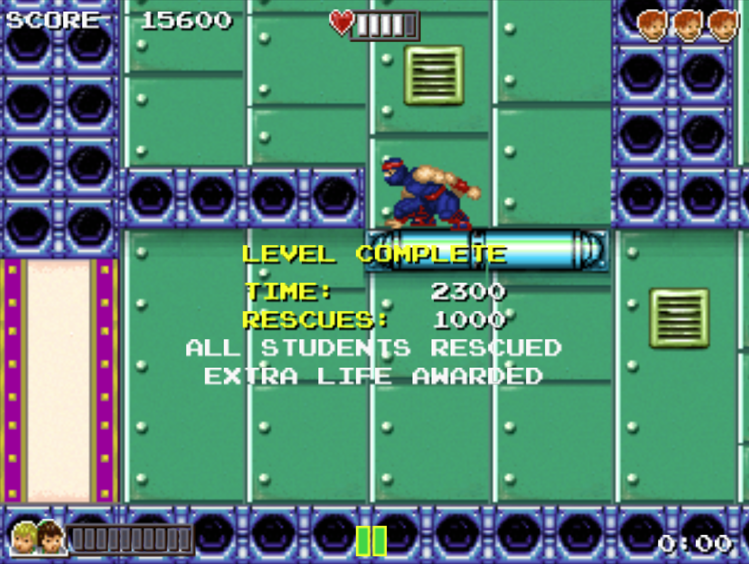 Kickin' It Black Dragon Blitz Game Level Complete Screen Screenshot.