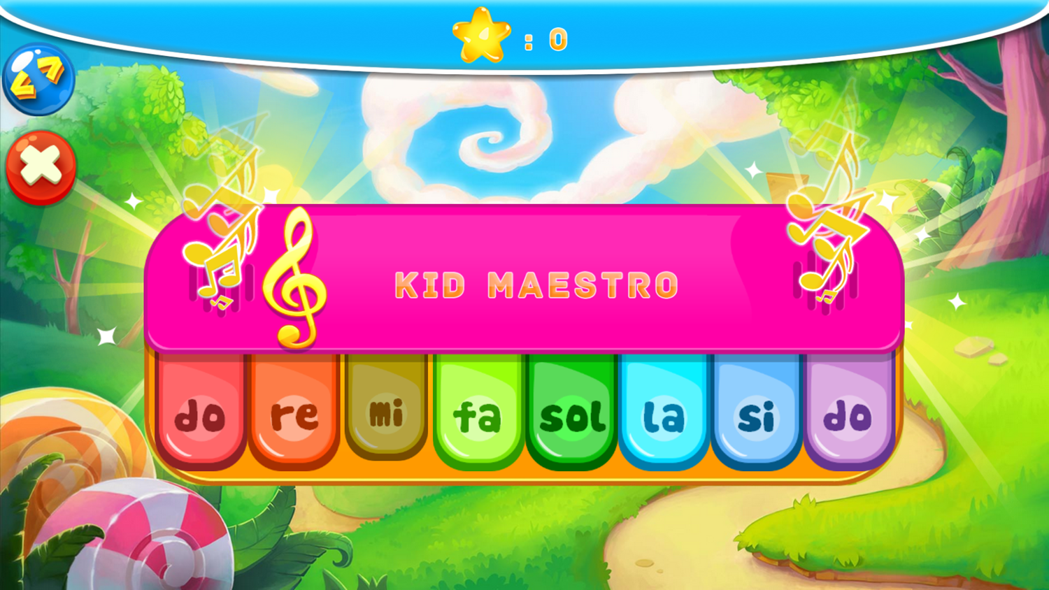 Kid Maestro Virtual Piano Free Play Screenshot.