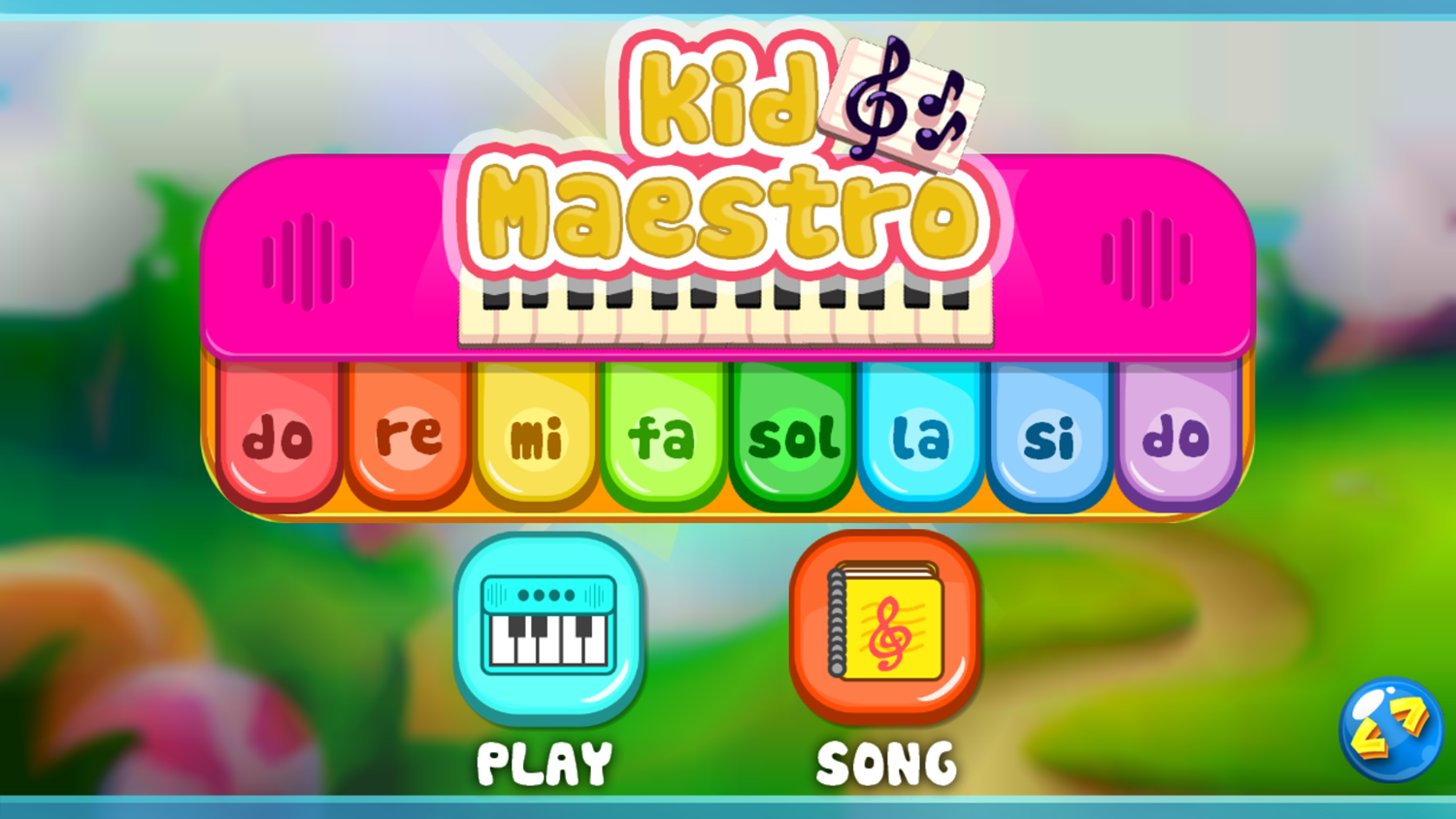 Kid Maestro Welcome Screen Screenshot.