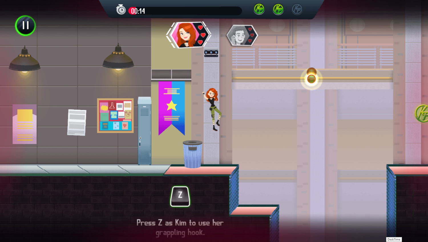 Kim Possible Mission Improbable Game How To Grappling Hook Screenshot.