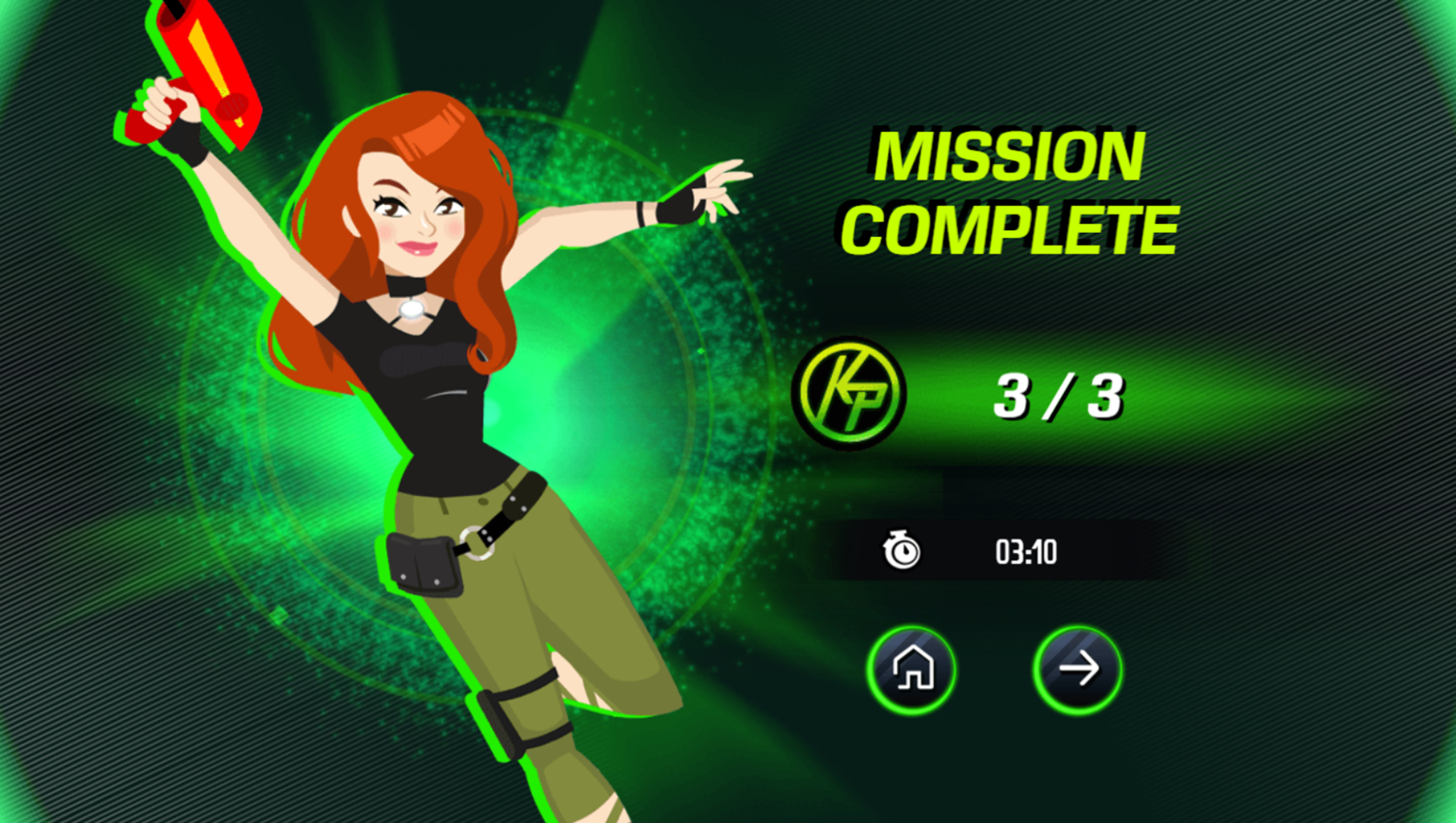 Kim Possible Mission Improbable Game Mission Complete Screenshot.
