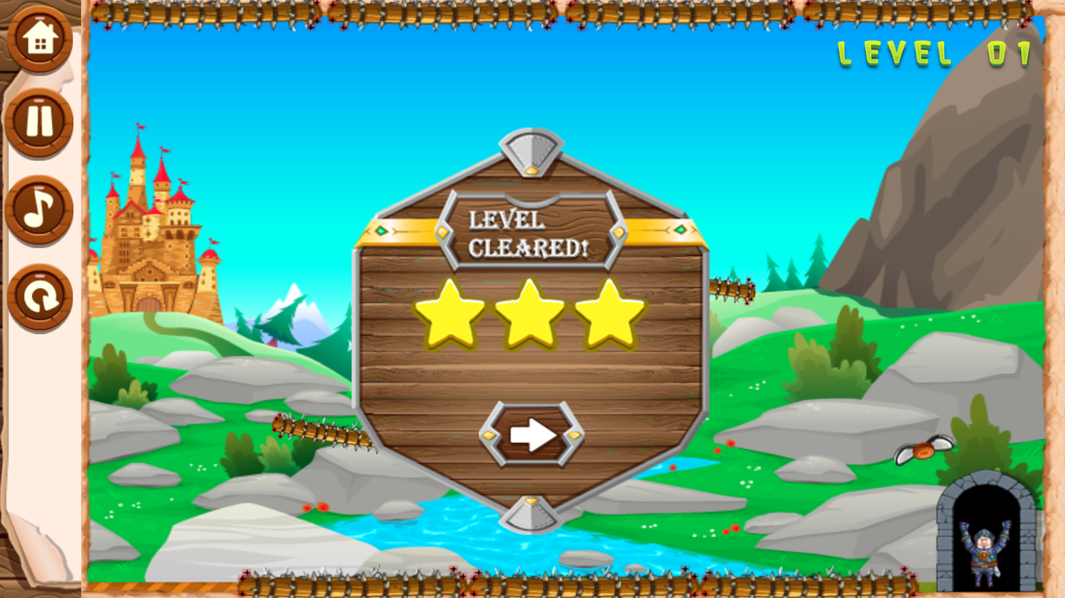 King Way Game Level Cleared Screenshot.