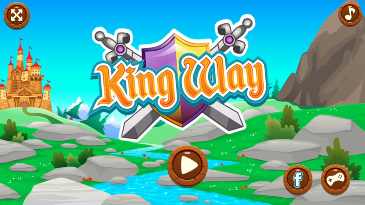 King Way Game Welcome Screen Screenshot.