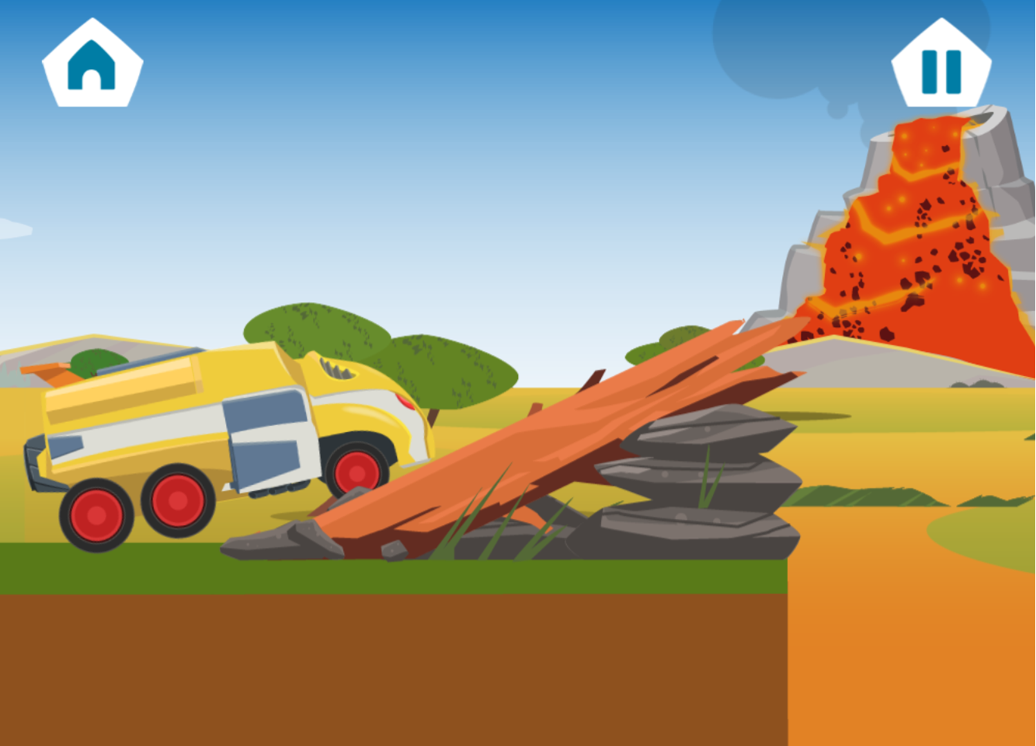 Kingdom Force Volcano Chase Game Play Screenshot.