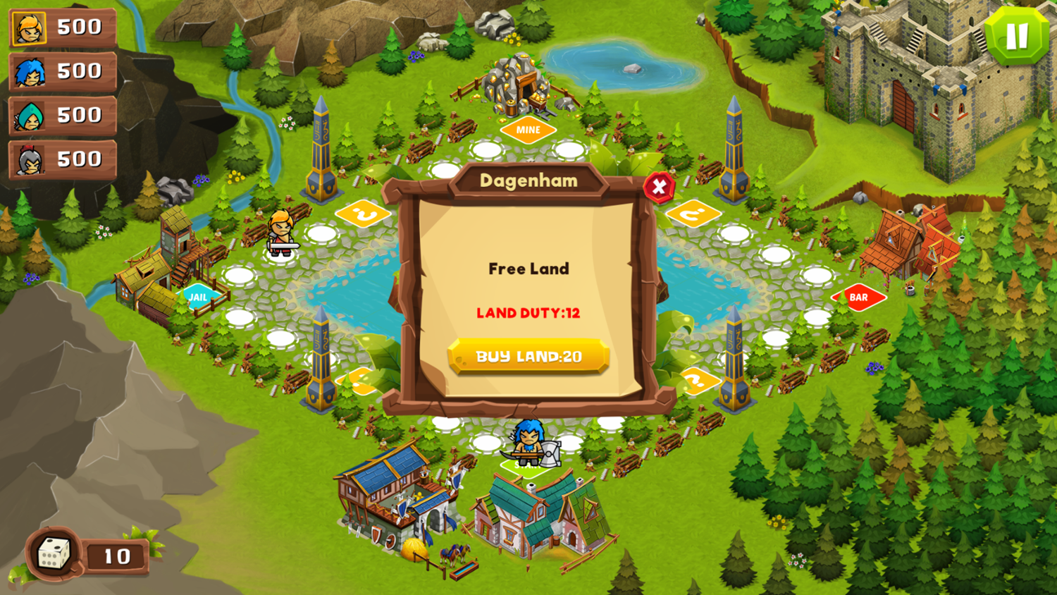 Kingdoms Wars Game Buy Land Screenshot.