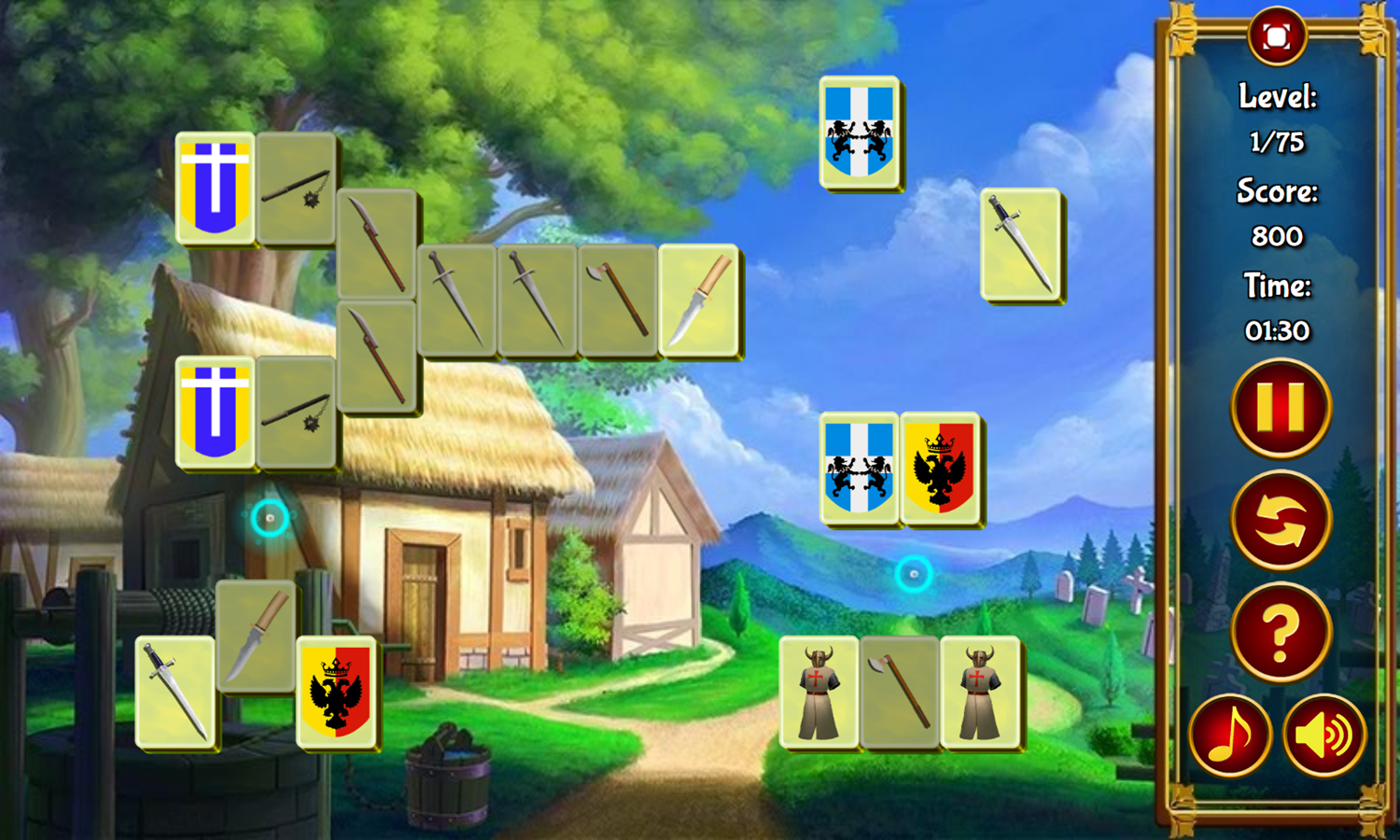 Kings and Knights Game Play Screenshot.