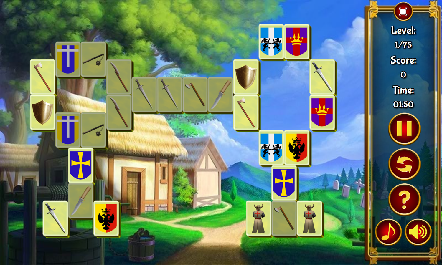 Kings and Knights Game Start Screenshot.