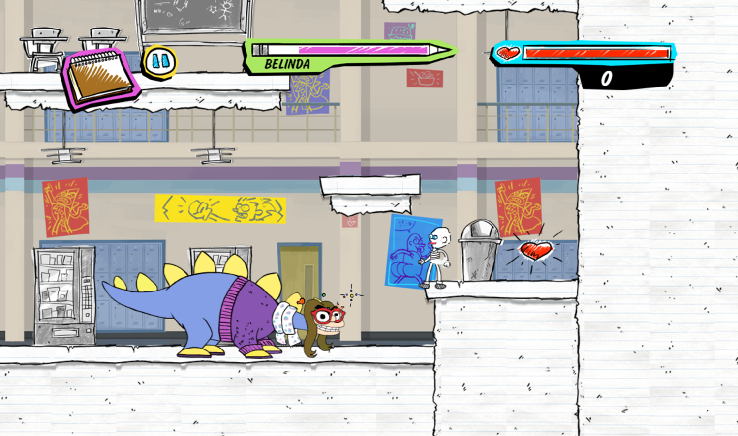 Kirby Buckets Scrawl & Brawl Game Boss Battle Screenshot.