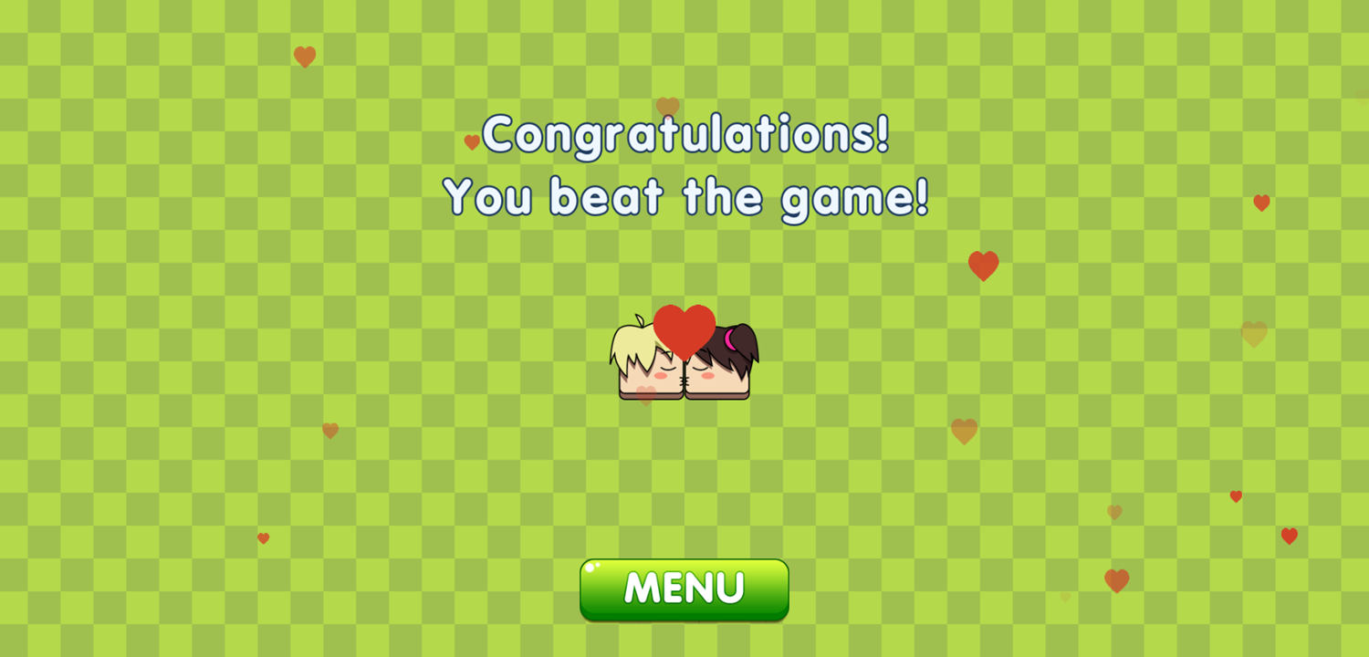 Kiss Me Puzzle Game Beat Screen Screenshot.