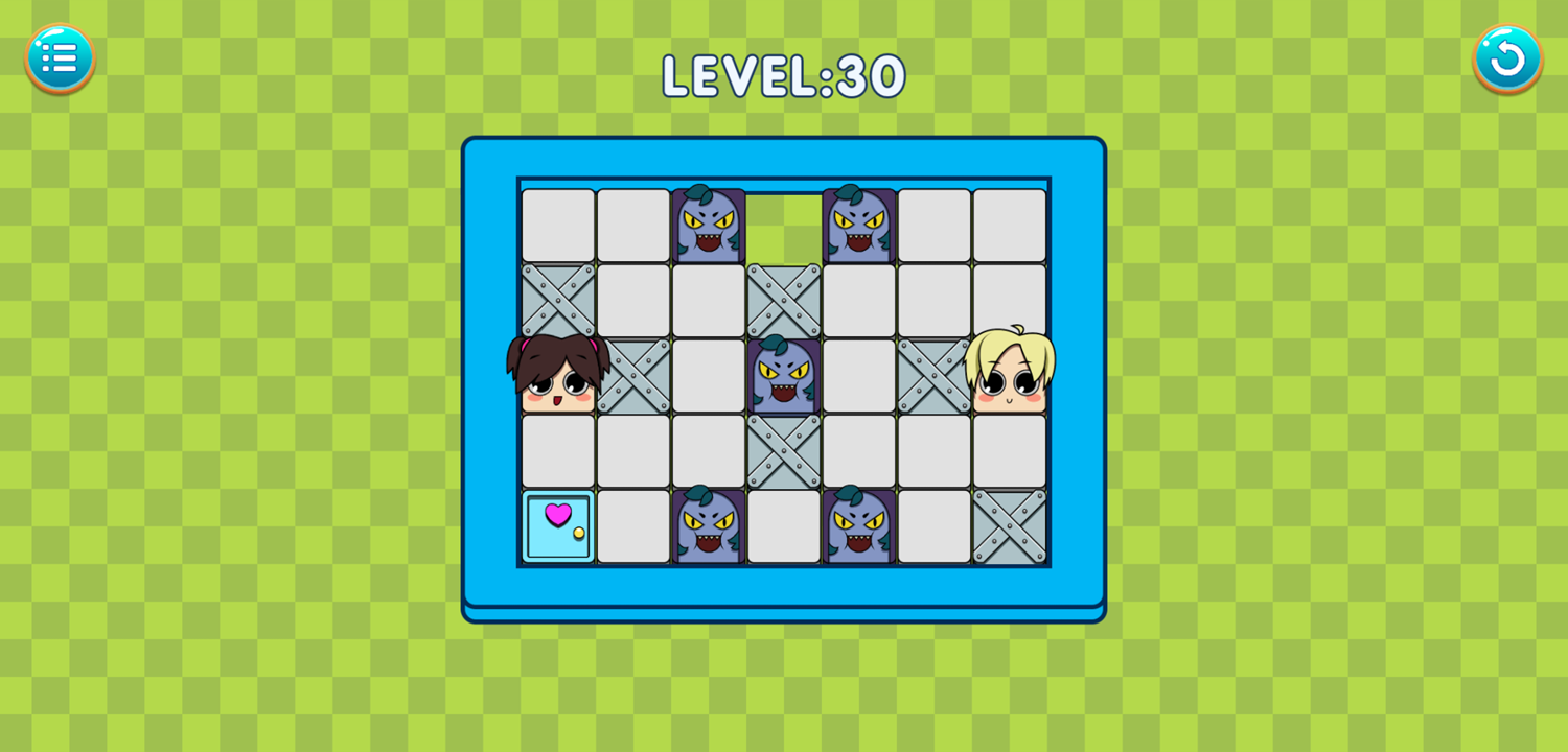 Kiss Me Puzzle Game Final Level Screenshot.