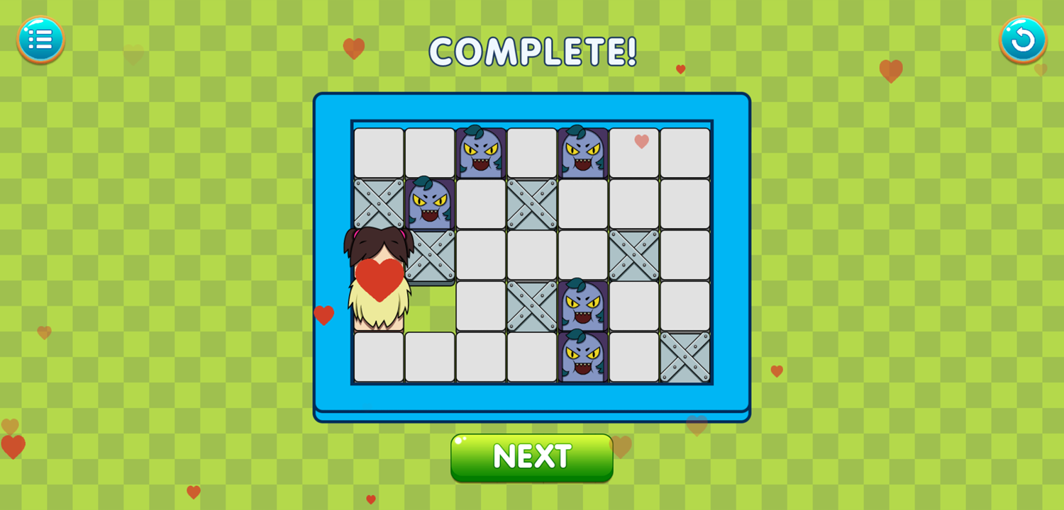 Kiss Me Puzzle Game Level Beat Screen Screenshot.