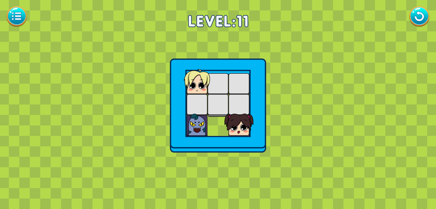 Kiss Me Puzzle Game Level With a Monster Screenshot.