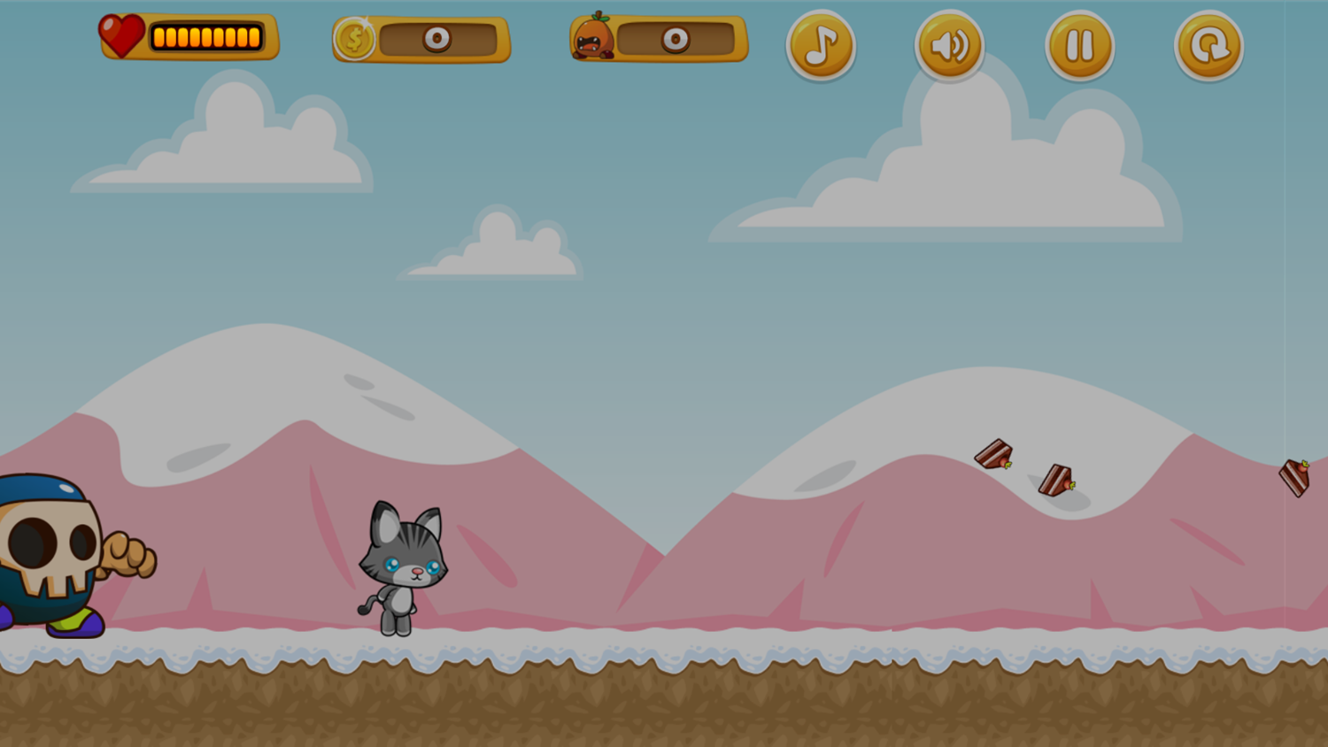 Kitty Run Game Start Screenshot.