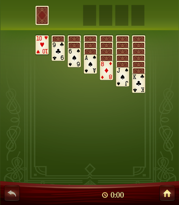 Klondike Game Start Screenshot.