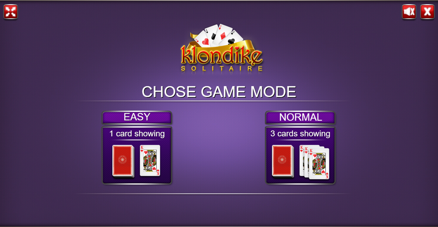 Klondike Solitaire Play Mode Screenshot.