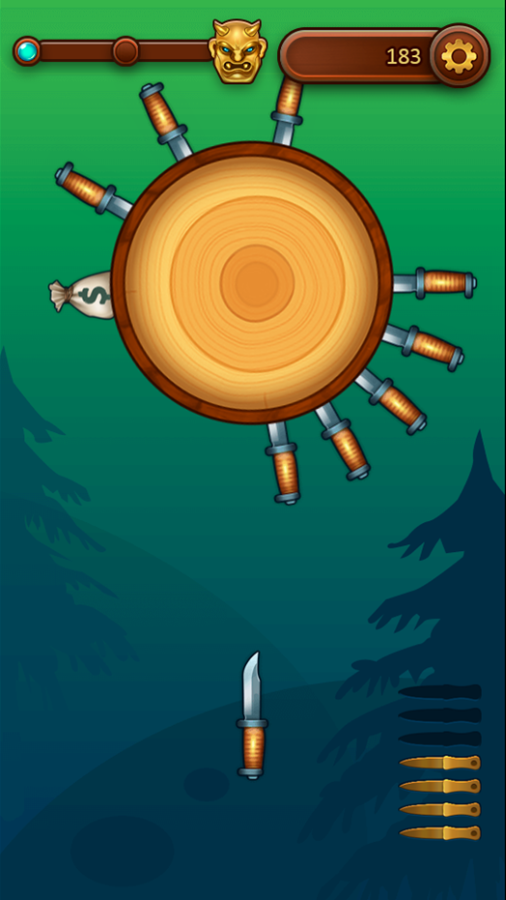 Knife Dart Game Screenshot.