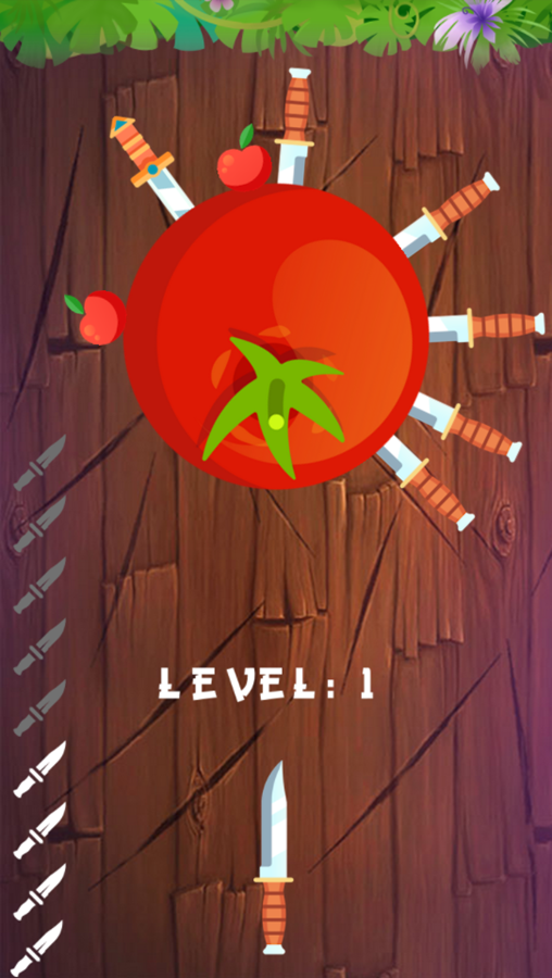 Knife Ninja Game Level Play Screenshot.
