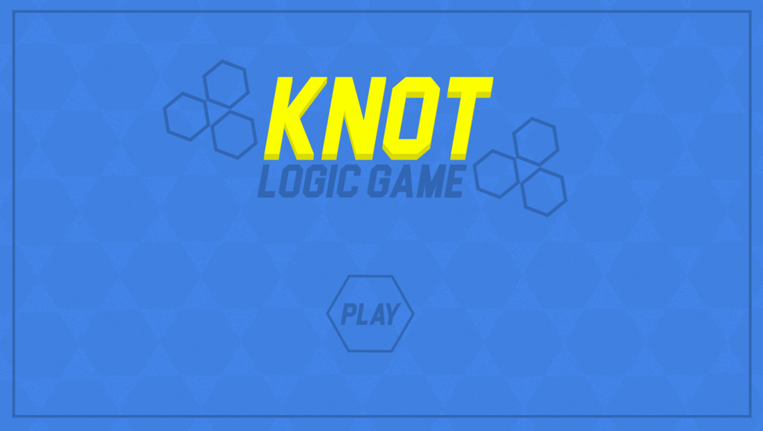 Knot Logic Game Welcome Screen Screenshot.