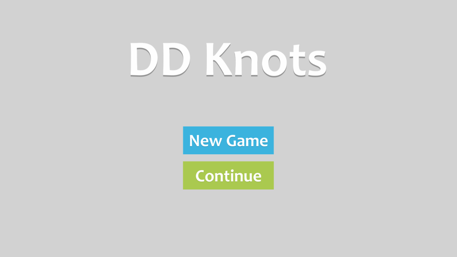 Knots Game Welcome Screenshot.