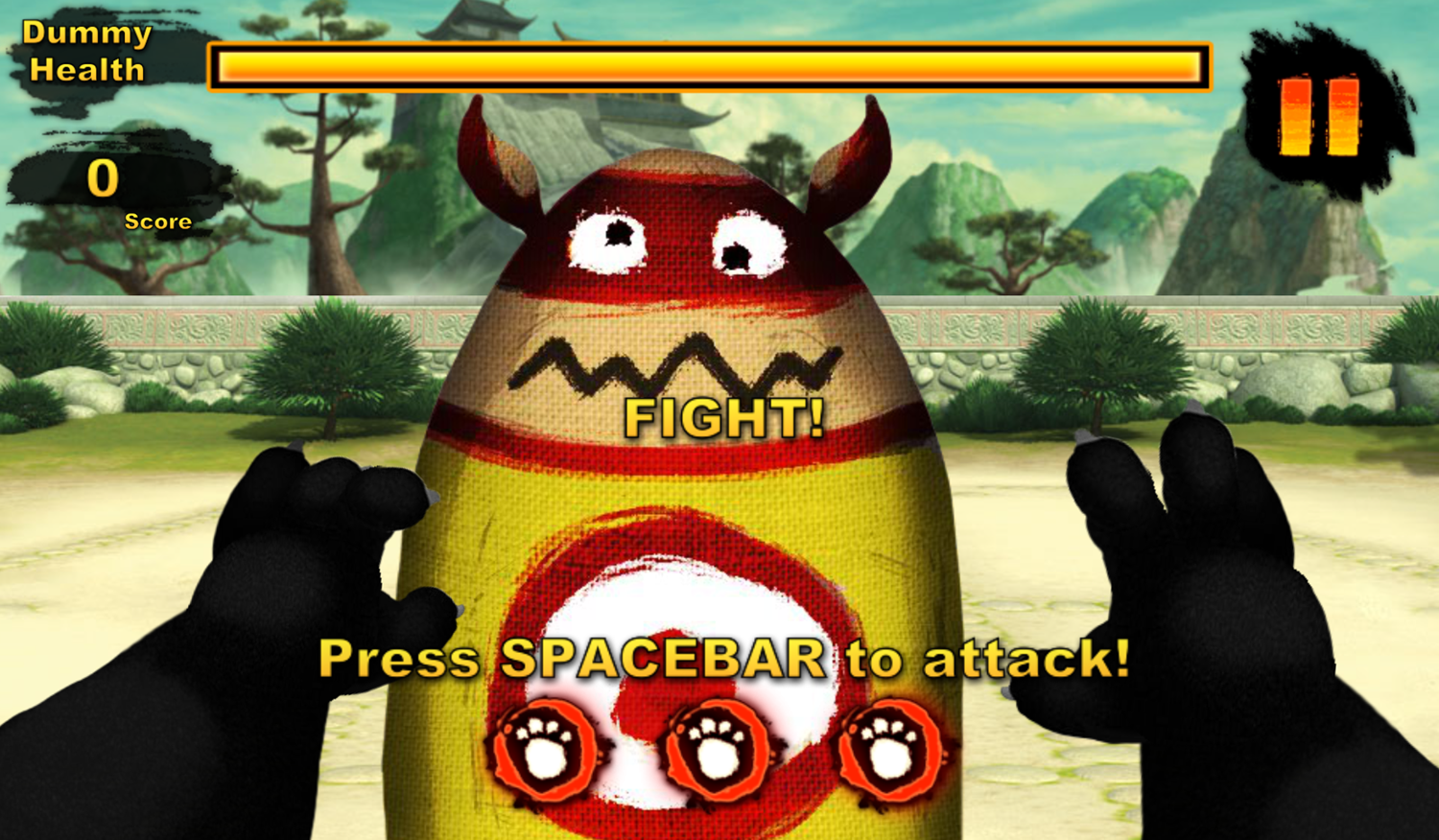 Kung Fu Panda Paw'Some Panda Game How To Attack Screenshot.