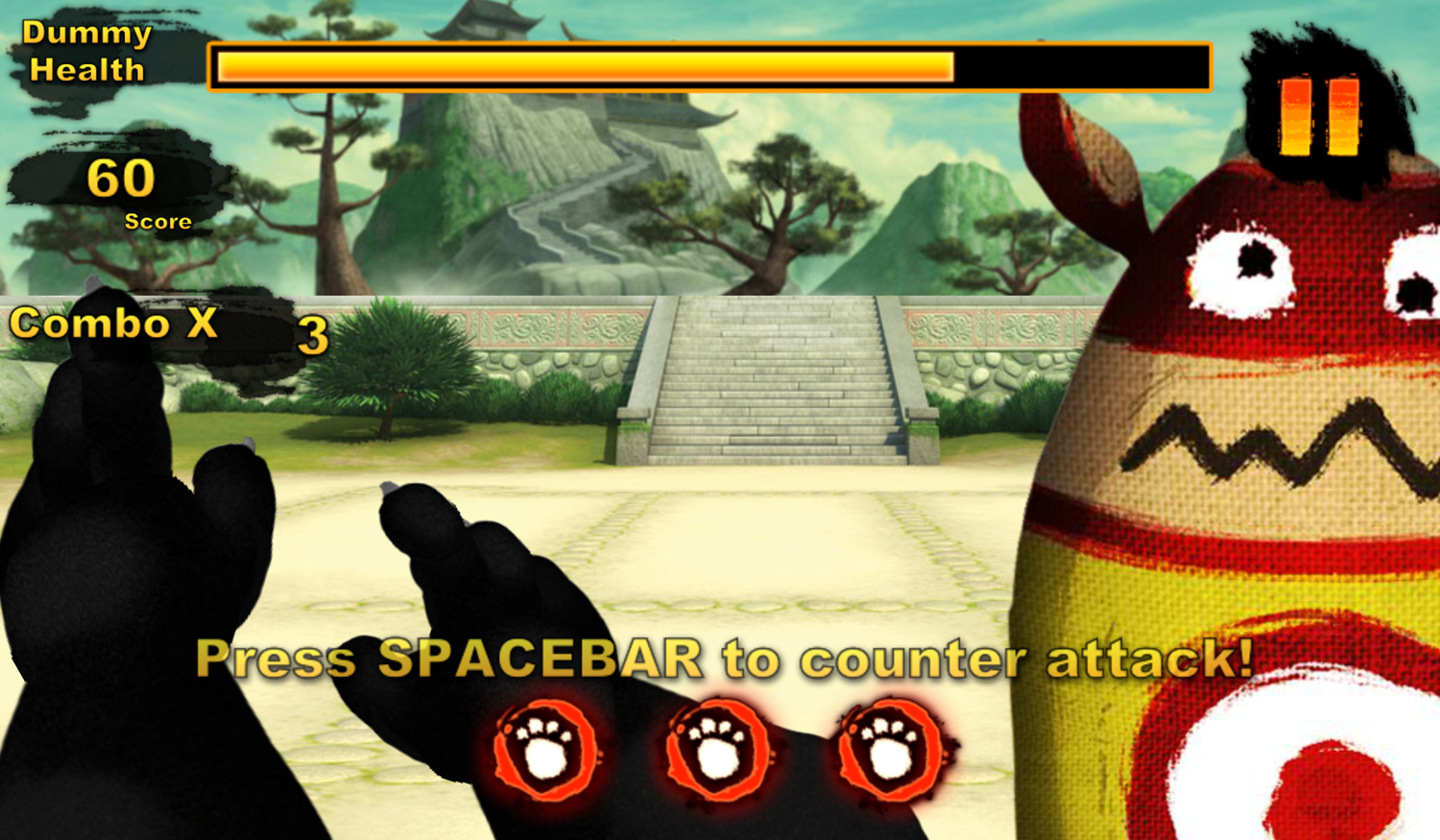 Kung Fu Panda Paw'Some Panda Game How To Counter Attack Screenshot.