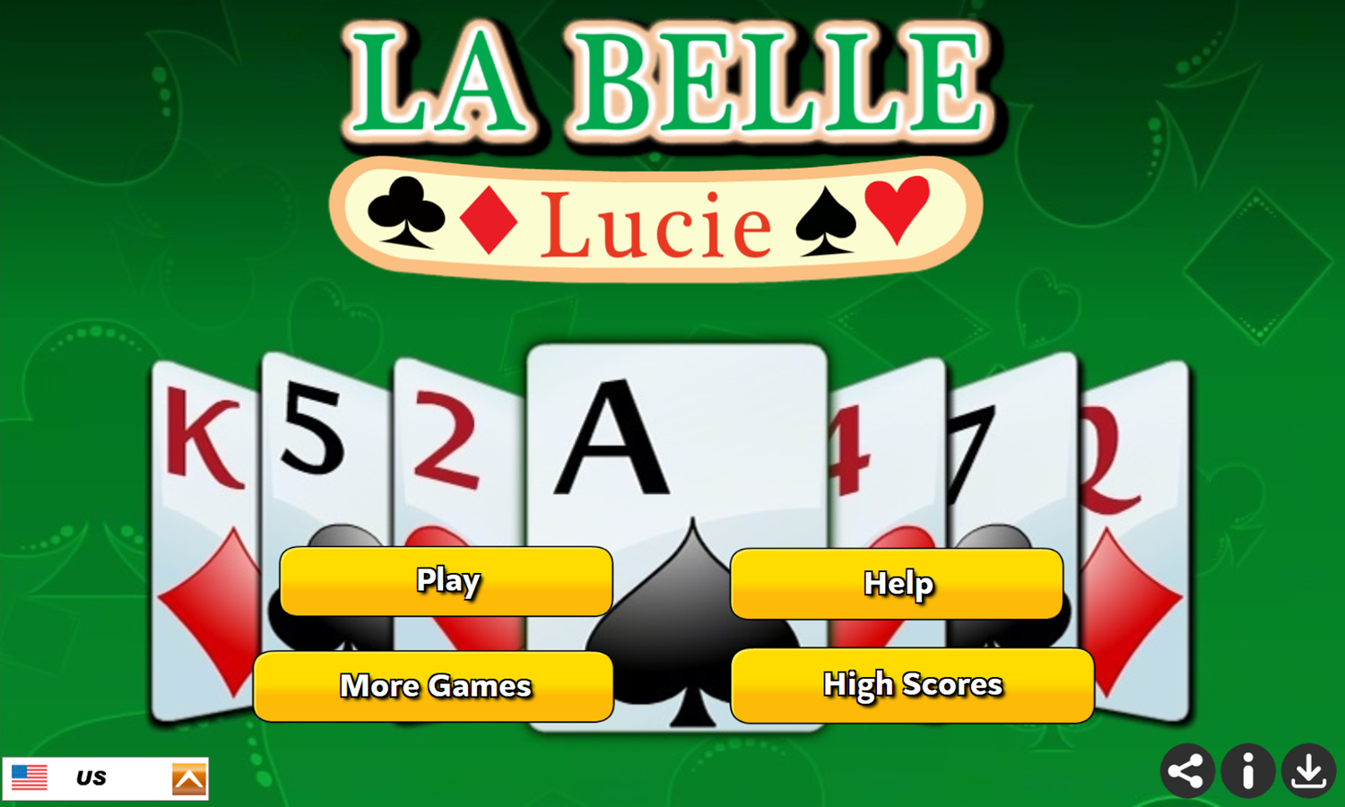 La Belle Lucie Game Welcome Screen Screenshot.