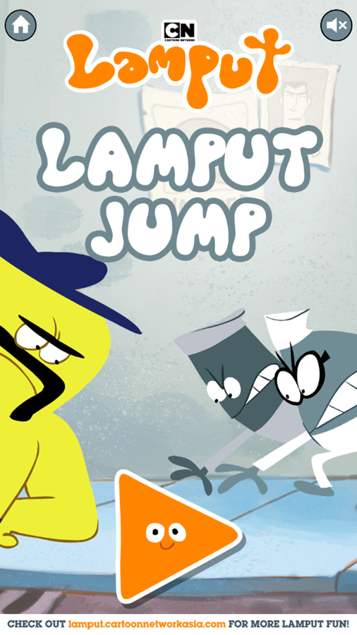 Lamput Jump Game Welcome Screen Screenshot.