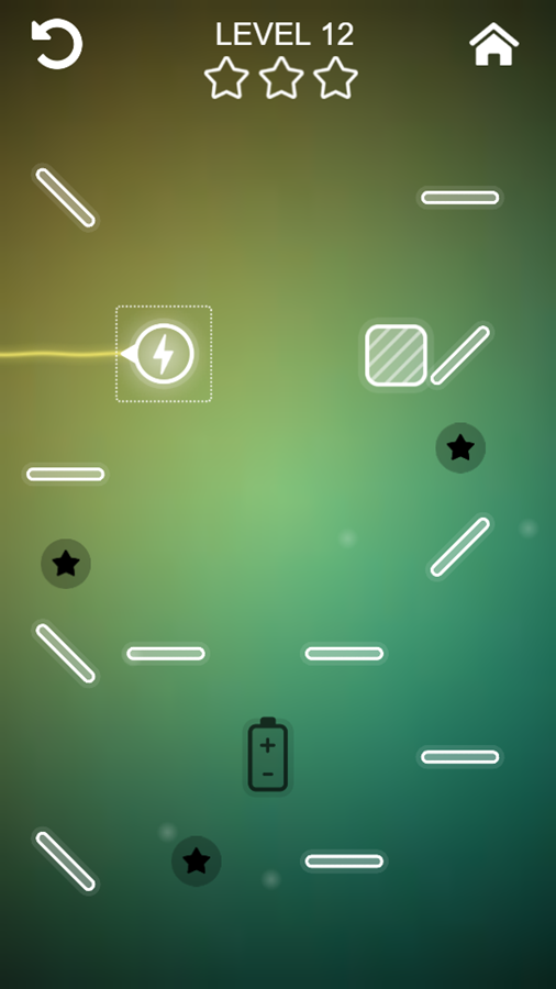 Laser Overload Game Level Progress Screenshot.