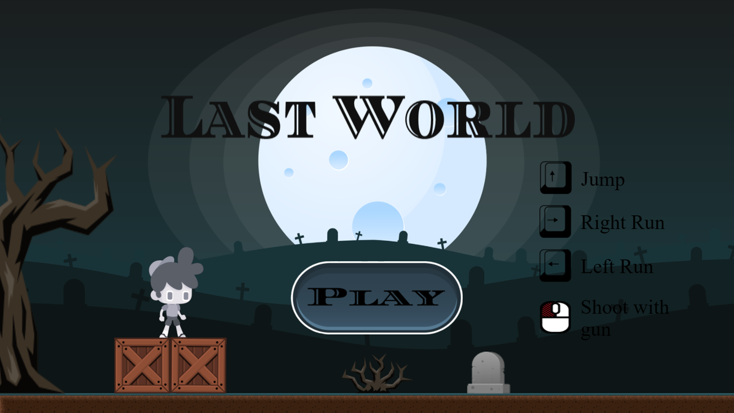 Last World Game Welcome Screen Screenshot.