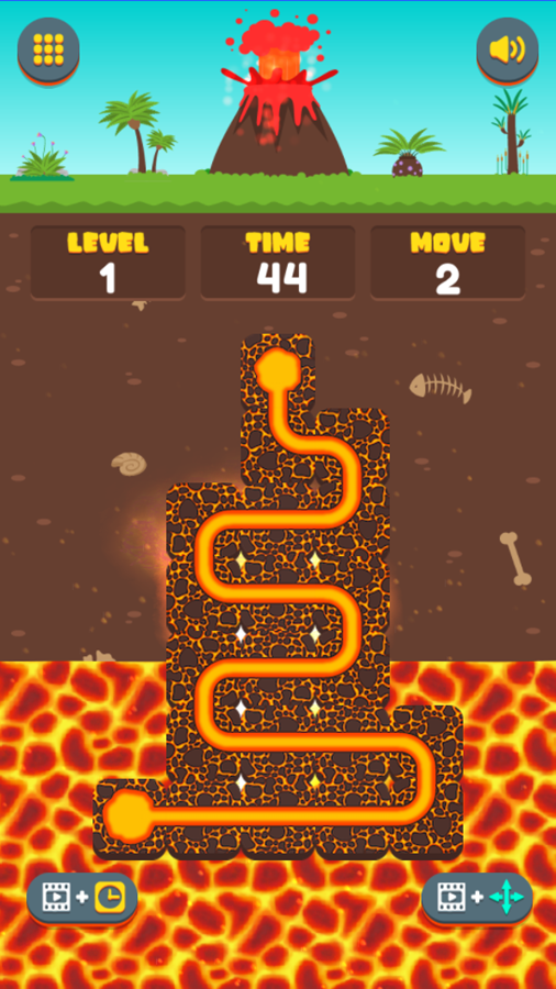 Lava Connect Game Level Play Screenshot.