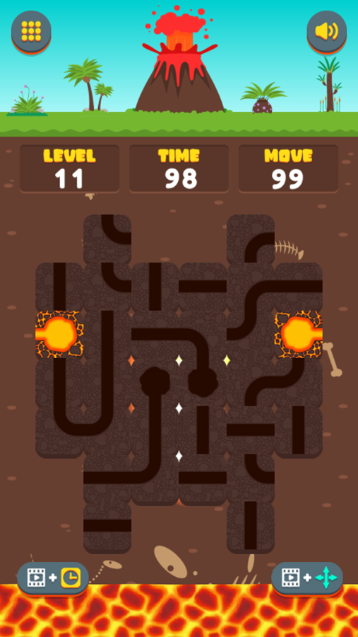 Lava Connect Game Level Progress Screenshot.